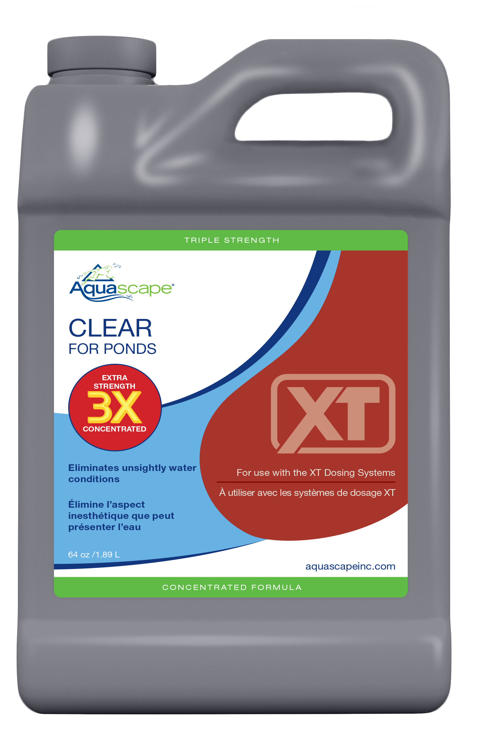 3X CLEAR for Ponds XT, 3X Concentration, 64 oz.